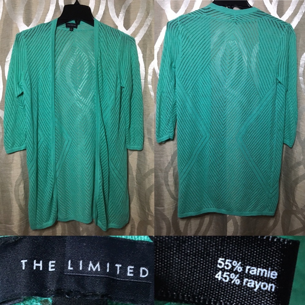 The Limited women’s teal knit cardigan sweater S